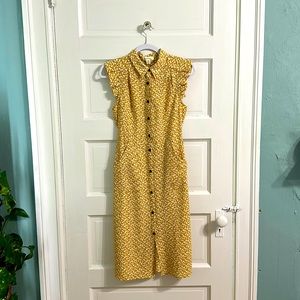 Super cute A frame vintage style dress. Mustard yellow. Excellent condition!